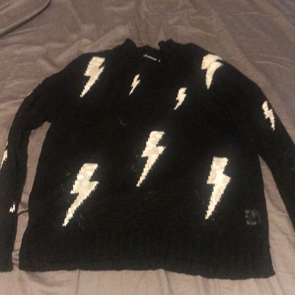 Black lightning sweater